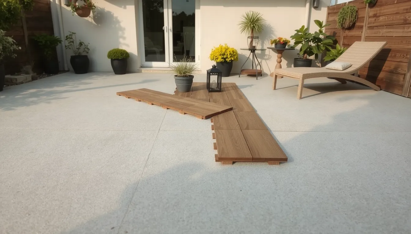 que mettre sur une terrasse en beton